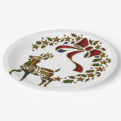 Assiettes En Carton Reindeer de Noël et étoiles (Angle)