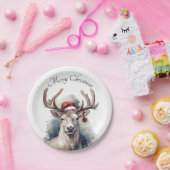Assiettes En Carton Reindeer de Noël, personnalisable (Fête)