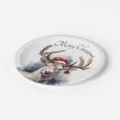 Assiettes En Carton Reindeer de Noël, personnalisable (Angle)