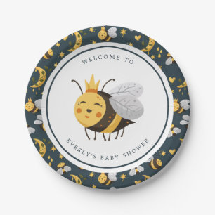 Assiettes En Carton Reine Abeille Miel Abeille Mignonne Baby Shower