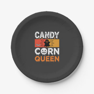 Assiettes En Carton Reine de bonbons de Halloween SVG Design