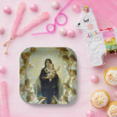 Assiettes En Carton Reine des Anges (par Bouguereau) (Fête)