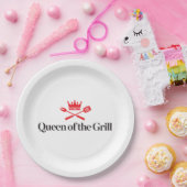 Assiettes En Carton Reine du gril (Fête)