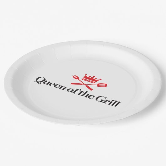 Assiettes En Carton Reine du gril (Angle)