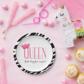 Assiettes En Carton REINE - "Si la Tiara convient... Portez-la !" (Fête)