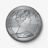 Assiettes En Carton Reine Sur Une Pièce (Devant)