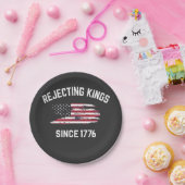 Assiettes En Carton Rejeter les rois depuis 1776 4 juillet (Fête)