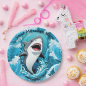 Assiettes En Carton Rejoignez-nous pour un requin mordant (Fête)