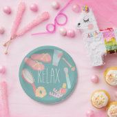 Assiettes En Carton Relaxez les choses Spas autour (Fête)