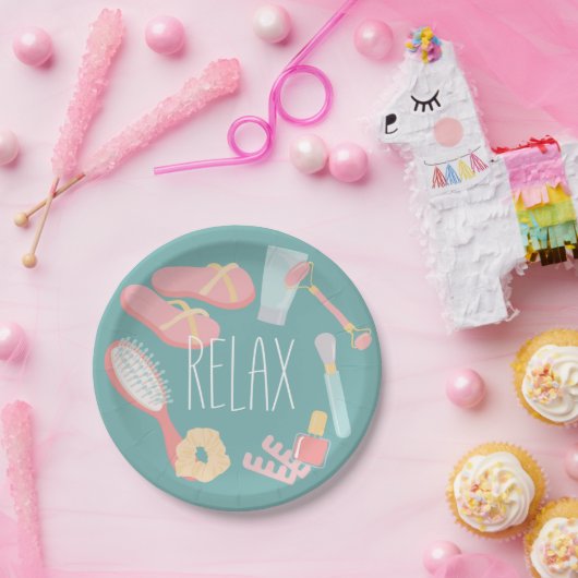 Assiettes En Carton Relaxez les choses Spas autour (Fête)