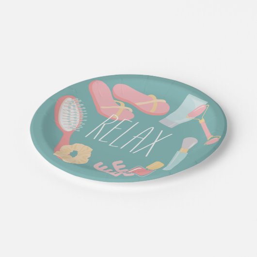 Assiettes En Carton Relaxez les choses Spas autour (Angle)