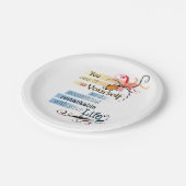 Assiettes En Carton Remarquable LIFE Inspirational Citation illustrée (Angle)