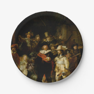 Assiettes En Carton REMBRANDT VAN RIJN- le Nightwatch 1642