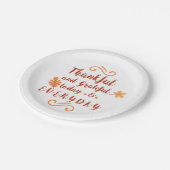 Assiettes En Carton remerciant et reconnaissant l'action de grâce (Angle)