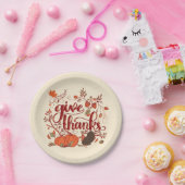 Assiettes En Carton Remercie la récolte d'automne, Turquie Thanksgivin (Fête)