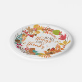Assiettes En Carton Remerciements à la couronne d'automne (Angle)