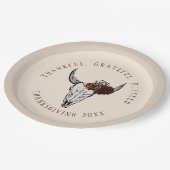 Assiettes En Carton Remerciements à l'Occident béni Thanksgiving (Angle)