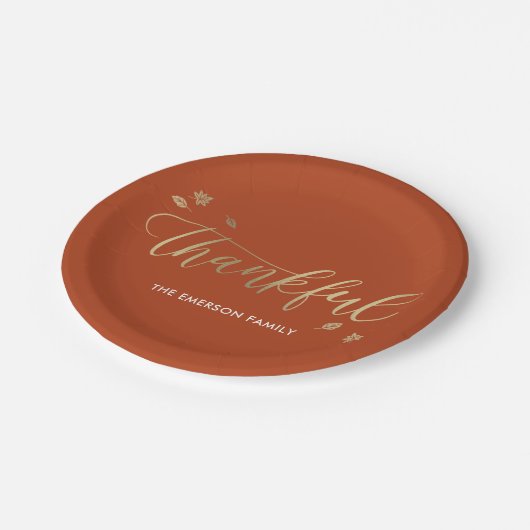 Assiettes En Carton Remerciements Automne Thanksgiving Party Plaques (Angle)