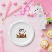 Assiettes En Carton Remerciements Ensemble - Beaux Animaux Boisés Than (Fête)