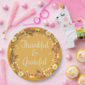 Assiettes En Carton Remerciements et gratitude (Fête)