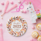 Assiettes En Carton Remerciements Feuilles d'automne personnalisées Th (Fête)