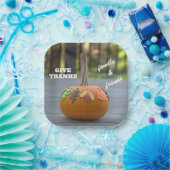 Assiettes En Carton Remerciements La Turquie Remercie Citrouille (Fête)