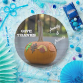 Assiettes En Carton Remerciements La Turquie Remercie Citrouille (Fête)