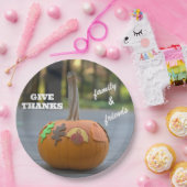 Assiettes En Carton Remerciements La Turquie Remercie Citrouille (Fête)