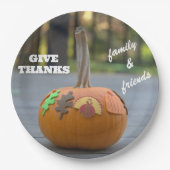 Assiettes En Carton Remerciements La Turquie Remercie Citrouille (Devant)