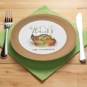 Assiettes En Carton Remerciements Simple Cornucopia Élégant Donner