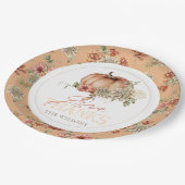 Assiettes En Carton Remercier Citrouille & White Dahlia Thanksgiving (Angle)