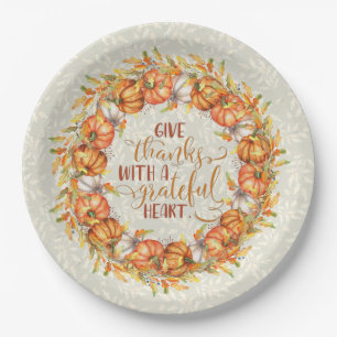 Assiettes En Carton Remercier Citrouille Wreath