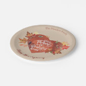 Assiettes En Carton Remerciez Gratusement Thanksgiving Brown (Angle)