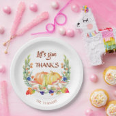 Assiettes En Carton Remercions Fall Wreath Citrouille Thanksgiving (Fête)