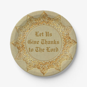 Assiettes En Carton Remercions Le Seigneur - Petit 7"