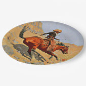 Assiettes En Carton Remington - Le Cowboy, célèbre tableau (Angle)