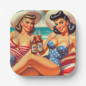 Assiettes En Carton Remorques d'été rétro (Recto)