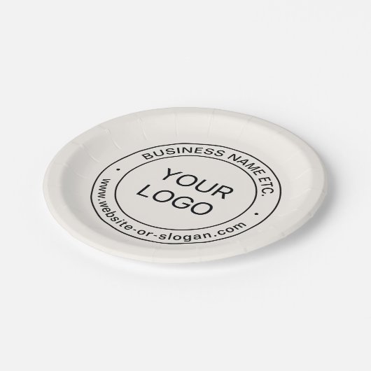 Assiettes En Carton Remplacement et modification faciles du logo | bla (Angle)