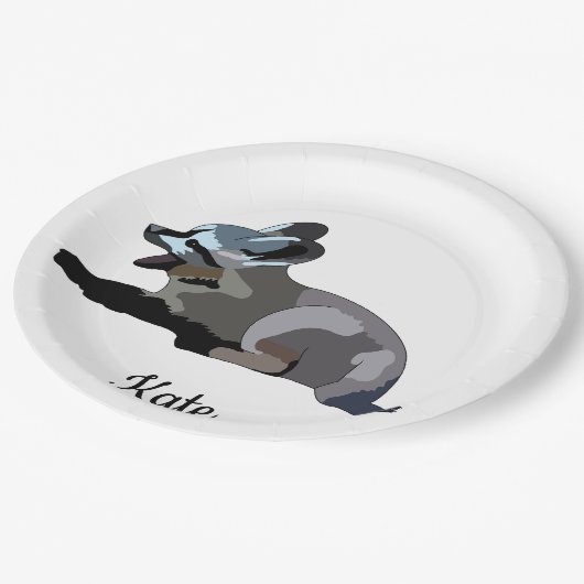 Assiettes En Carton Renard à oreille de chauve-souris (Angle)