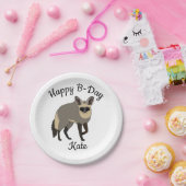 Assiettes En Carton Renard à oreille de chauve-souris Joyeux anniversa (Fête)