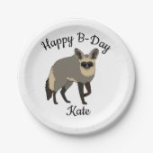 Assiettes En Carton Renard à oreille de chauve-souris Joyeux anniversa (Devant)