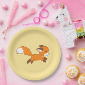 Assiettes En Carton Renard coureur mignon (Fête)