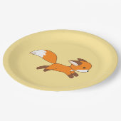 Assiettes En Carton Renard coureur mignon (Angle)