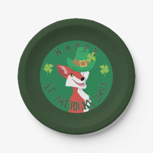Assiettes En Carton Renard de la Saint Patrick