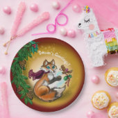 Assiettes En Carton Renard de Noël (Fête)