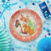 Assiettes En Carton renard et papillon (Fête)