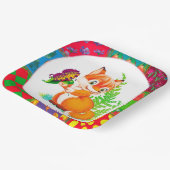 Assiettes En Carton renard et papillon (Angulaire)