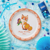 Assiettes En Carton renard et papillon (Fête)