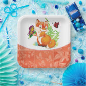 Assiettes En Carton renard et papillon (Fête)