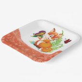 Assiettes En Carton renard et papillon (Angulaire)